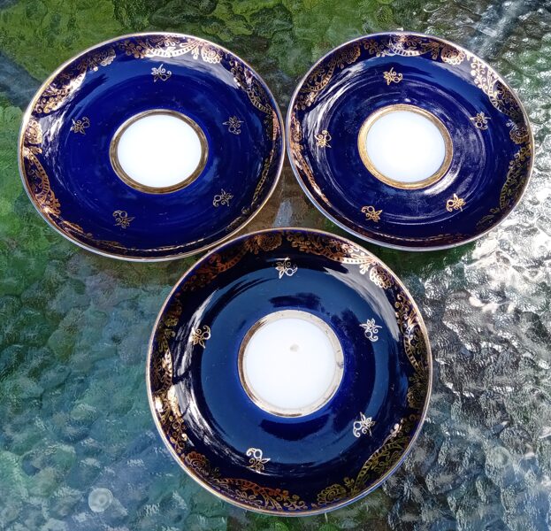 LFZ tējas apakstases "Kobalta" ar zeltu (LFZ 23)