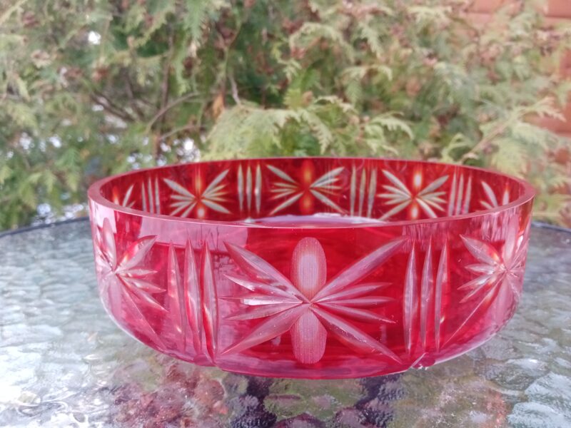 Būrvīga augļu bļoda uz zemas kājas d=21cm (Stikls sk 81)