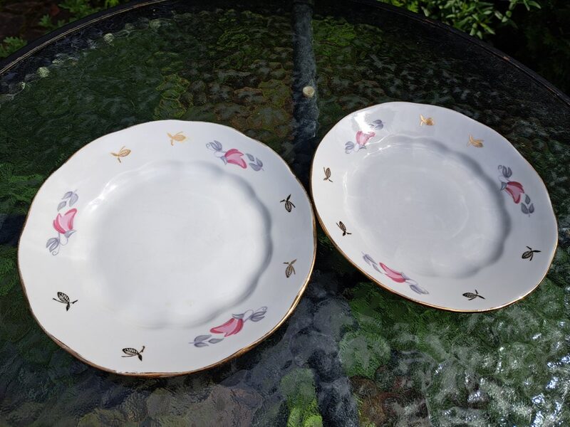 Maizes šķīvji d=17cm ar puķuzirnīšiem, pusdienu servīze "Ārija", RPR (Ārija pusdienu 307)