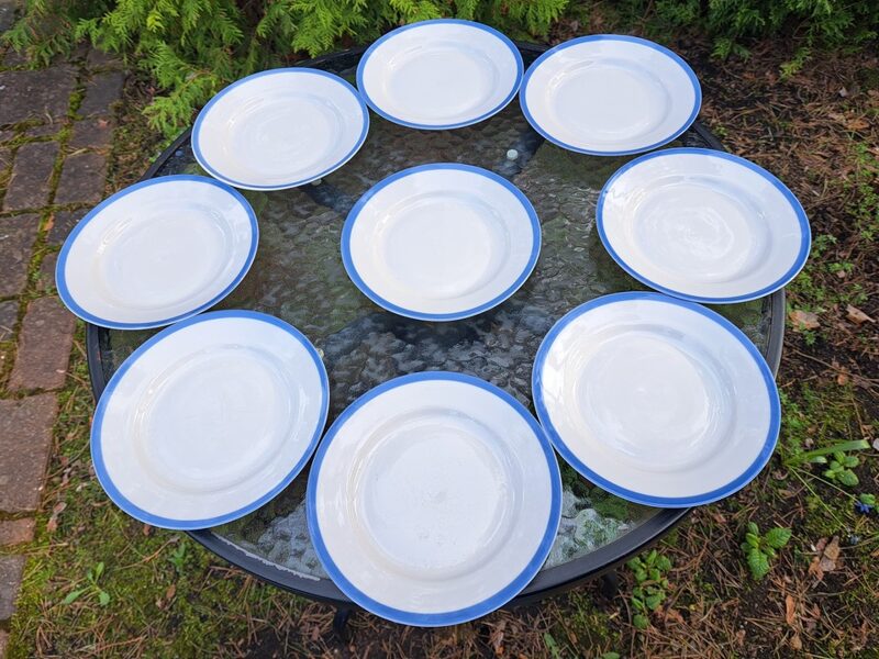 Maizes šķīvji ar gaiši zilu malu, d=17cm, RPR (Citi pusd 215)