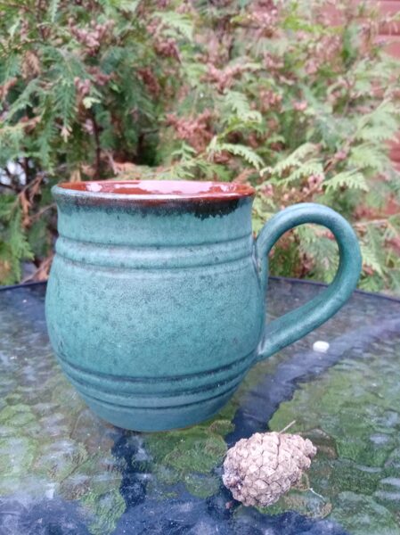 Alus kauss zaļš, keramika, matēta glazūra (Keram 43)