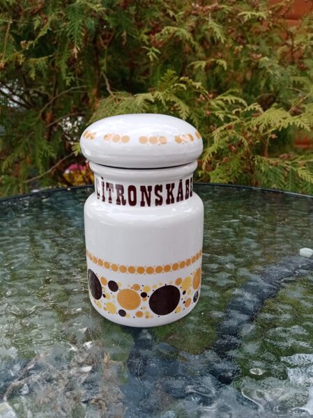 Garšvielu burka mazā ar apļiem "Citronskābe" ar vāku no komplekta, RPR (Citi 198)