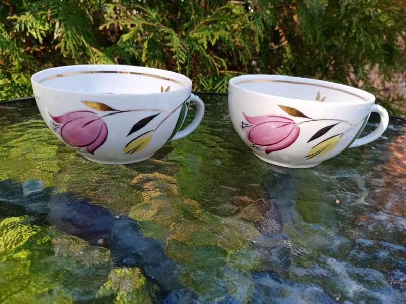 Tējas krūzītes, servīze "Marijka" ar tulpēm (Marijka 34)
