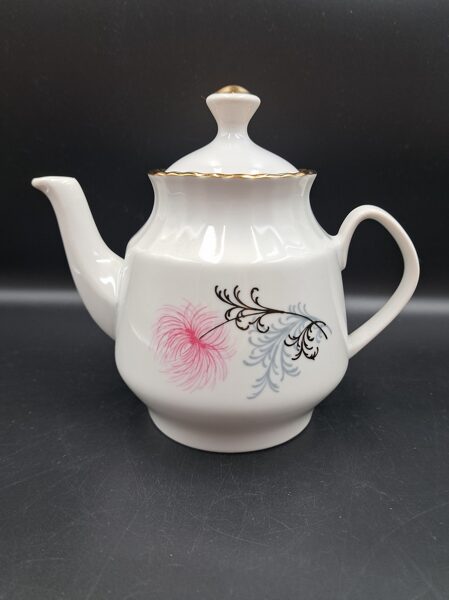 Tējkanna "Māra" ar rozā krizantemu, RPR (Māra pusdienu 138)