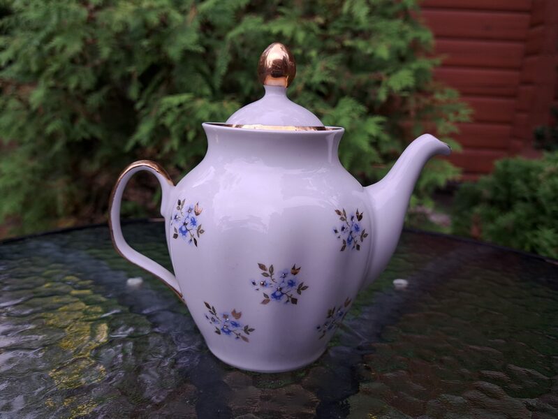 Tējkanna, "Sigulda" ar neaizmirstulītēm un zeltu, RPR (Sigulda 123)