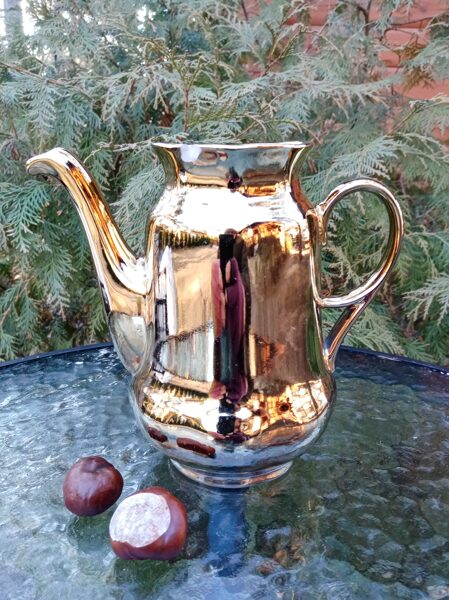 Tējkanna lielā bez vāciņa, servīze "Diāna" ar zelta pārklājumu (Diāna 22)