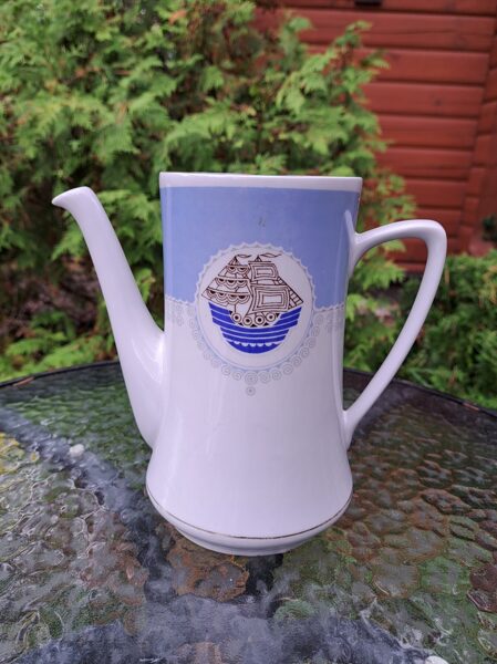 Lielā kafijas kanna bez vāciņa no kafijas servīzes "Vasara" ar kuģīti, RPR (Vasara 56)