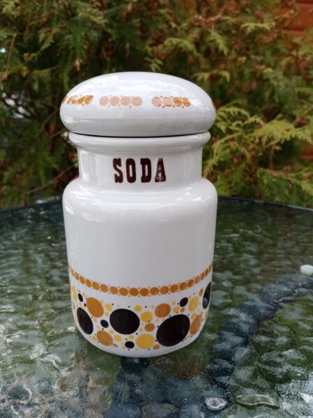 Garšvielu burka vidēja ar apļiem "Soda" ar vāku no komplekta, RPR (Citi 195)