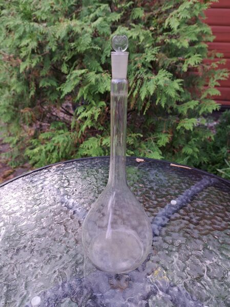 Stikla mēģene ar korķi, tilp.500ml, PSRS. Trauka augstims ir 27,5cm (Citi st 104)