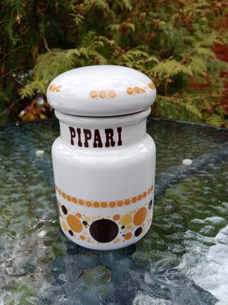 Garšvielu burka mazā ar apļiem "Pipari" ar vāku no komplekta, RPR (Citi 197)