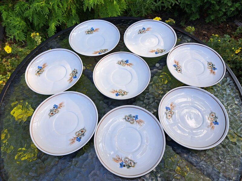 Apakštases, servīze "Karīna" ar Jāņu pušķi un šauru brūnu apvilkumu, RPR (Karīna 153)