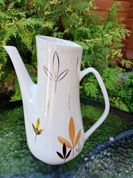 Lielā kafijas kanna ar brūnām lapām un zeltu bez vāvciņa, defekts (Stella 27)