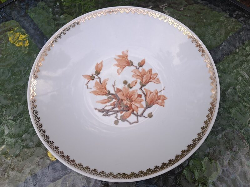 Ļoti skaista cepumu bļoda ar brūnām puķēm un zelta rakstu,Jlmenau (Vācija 200)