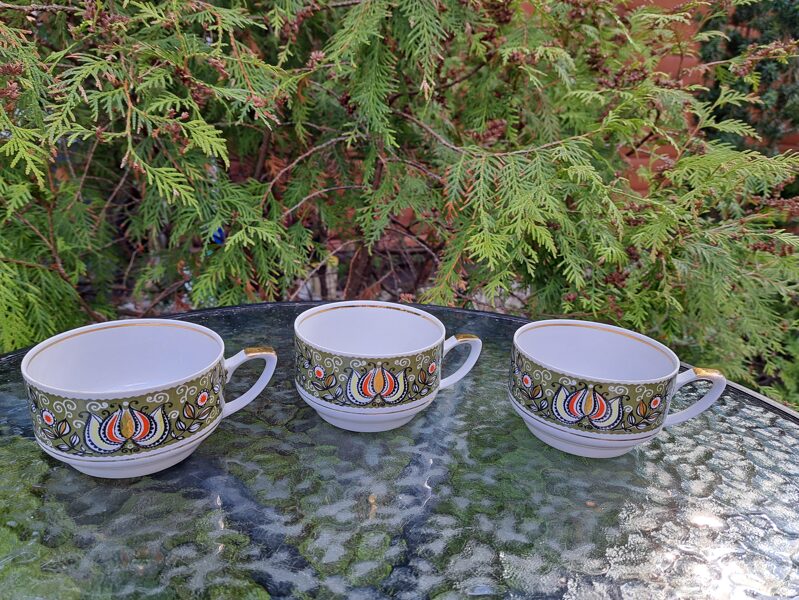 Tējas tases ar lotosu, tējas servīze "Aija-2" (Aija-2 tējas 18)