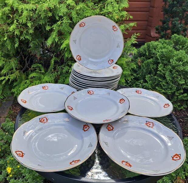 Otrā ēdiena šķīvji, pusdienu servīzes ROKOKO, PFF (Rokoko 109)