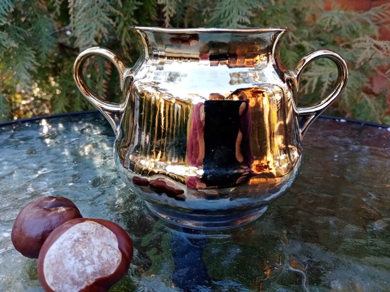 Cukurtrauks bez vāciņa, servīze "Diāna" ar zelta pārklājumu (Diāna 20)