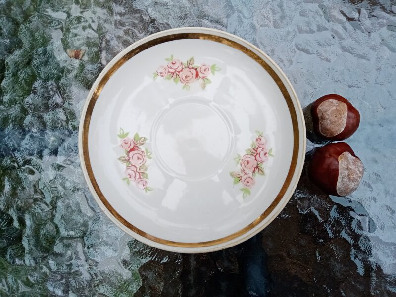 Apakštase servīze "Karīna" ar rozītēm un zeltu (Karīna 24)