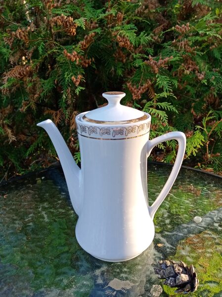 Kafijas kanna, kafijas servīze "Vasara" balta ar zelta , RPR (Vasara 42)