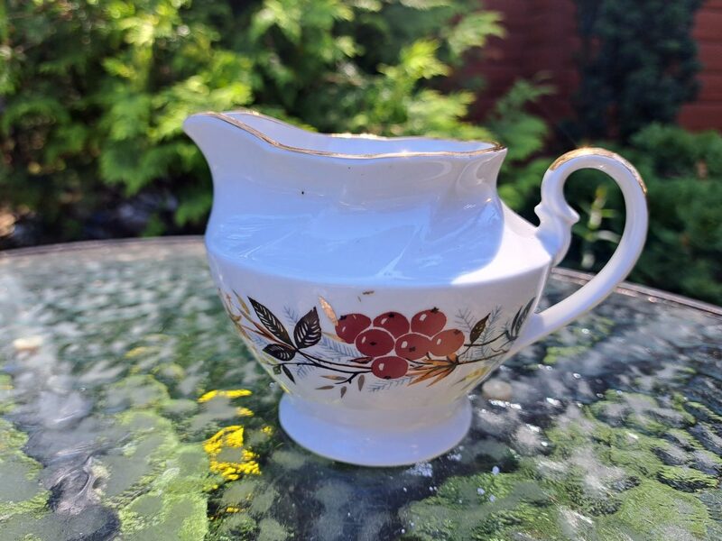 Mazā tējkanna, skaista tējas servīze "Viktorija" ar ogām un zeltu, RPR (Viktorija t 139)
