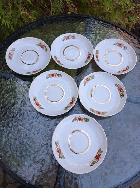 Apakštases ar pīlādžogām un zeltu, tējas servīze "Māra", RPR (Māra tējas 101)