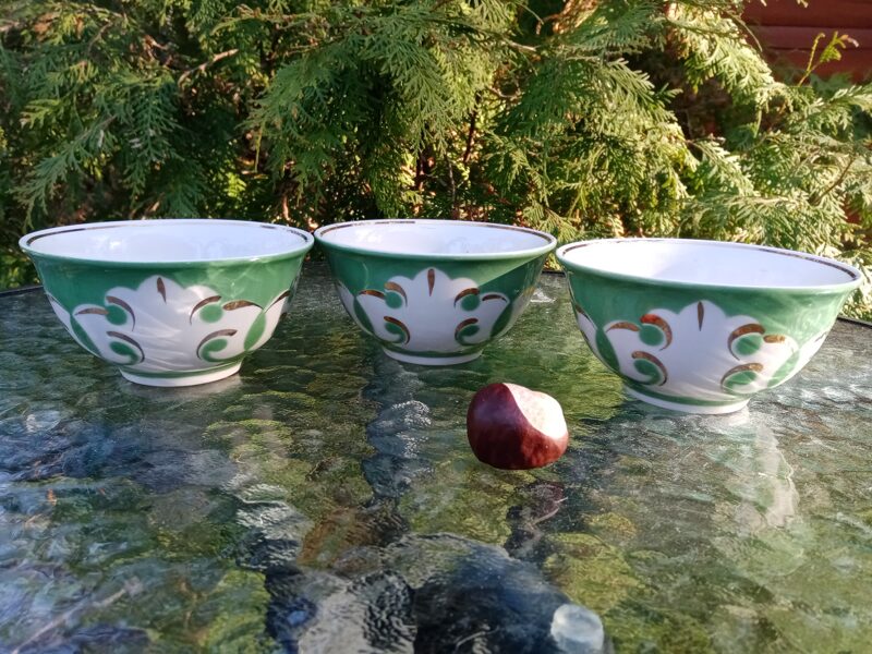 Bļodiņas(pialas) mazas, krasas tonis: negatavs ābols, servīze "Austrumu (Austrumu 18)