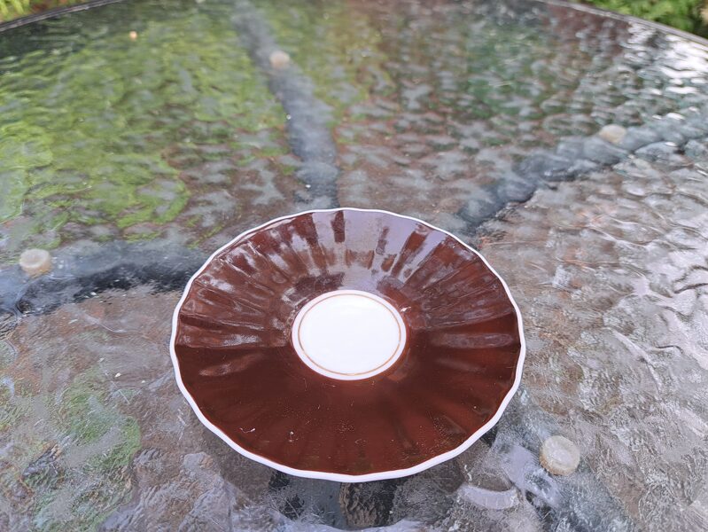 Mokka kafijas apakštase tumši brūnai, plānsienu porcelāna servīze "VITA" (Vita 45)