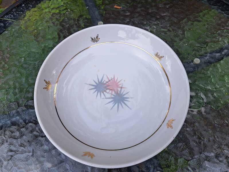 Cepumu bļoda, servīze "Marijka" ar zvaigznēm un zeltu, PFF (Marijka 70)