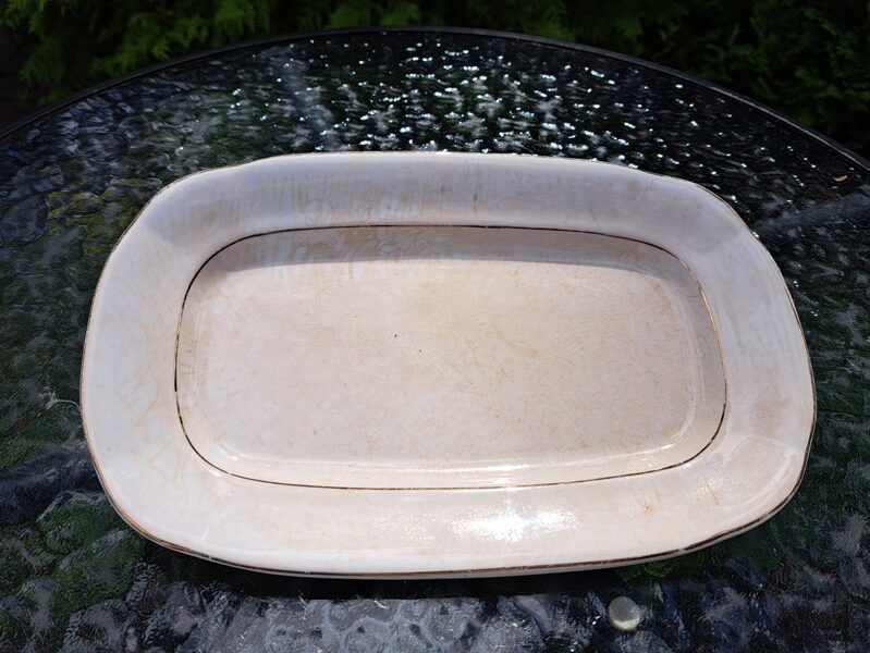 Fajansa garenais servējamais šķīvis K&E R ar zeltu, Eiropa (Citi rpt 62)