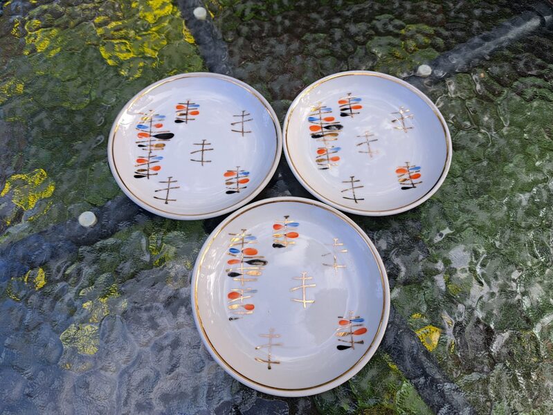 Apakštases, kafijas servīze "Ausma" ar rokas gleznojumu, PFF (Ausma 51)