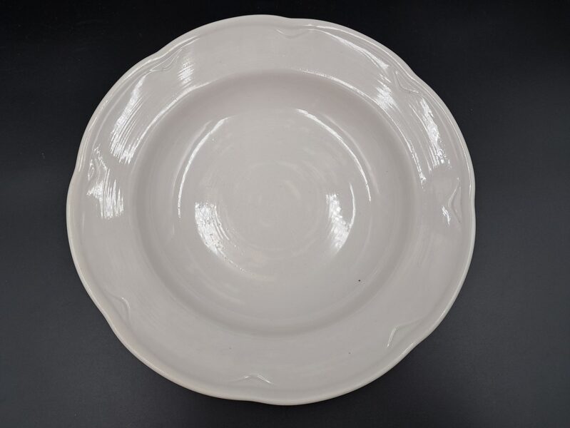 Šķīvis zupas, pusdienu servīze ROKOKO, pilnīgi balts, bez zīmoga (Rokoko 120)