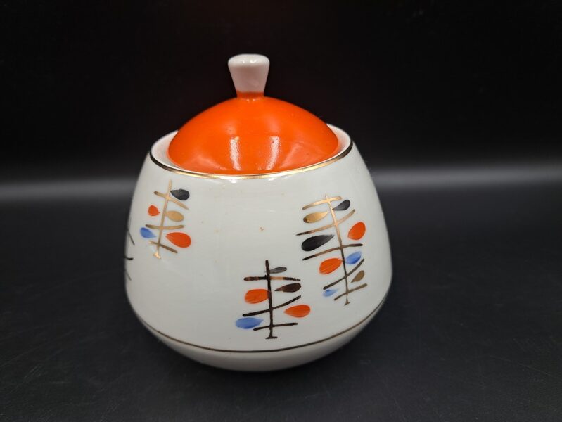 Cukurtrauks "Ausma" ar vāciņu ar rokas gleznojumu (sarkana, melna, zila krāsa ar zeltu), PFF (Ausma 95)