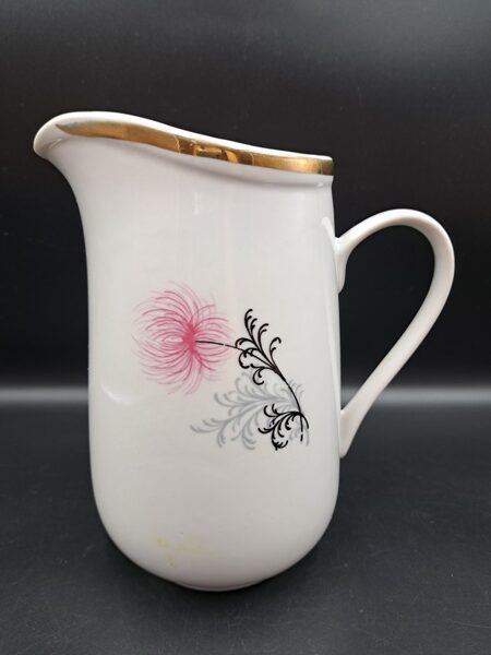 Eleganta taisna sulas krūze ar rozā krizantēmu, RPR (Krūze 45)