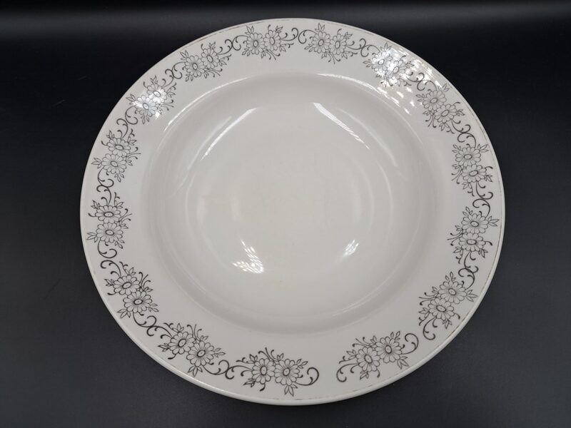 Zupas šķīvis ar zilu puķu vainagu gar malu, d=24cm, RPF (Citi pusd 201)