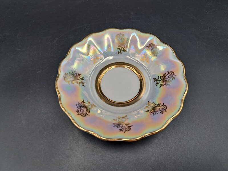 Ļoti skaista un izsmalcināta mokka kafijas apakštase, Korosteņas porcelāna rupnīca (Korosten 19)