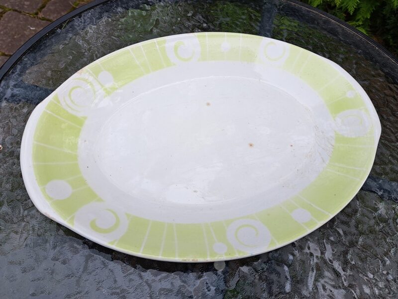 Lielais garenais servējamais šķīvis, reta fajansa pusdienu servīze "Diāna", PFF (Diāna pusd 07)