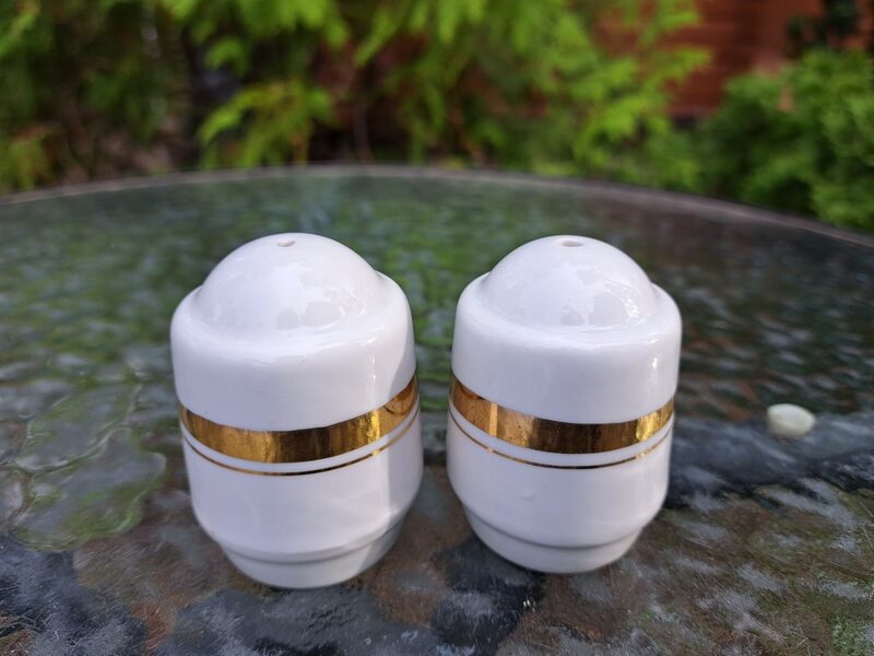 Sāls trauks ar 2 zelta svītrām, pusdienu servīze "Aija-2", RPR (Aija-2 pus 74)