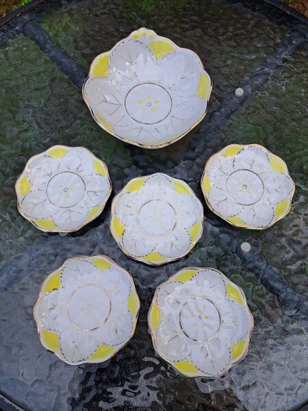 Ievārījuma bļodiņu komplekts (1+5) ar dzeltenām citrolapiņām, PFF (Citi 288)