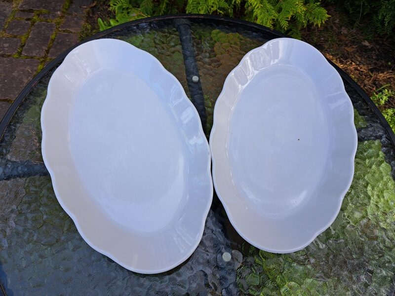 Garenais šķīvis L=36cm, pilnīgi balts, pusdienu servīzes  "Ārija" forma, RPR (Ārija pusdienu 300)