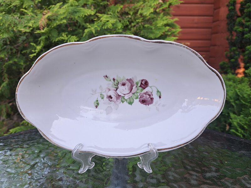 Garenais šķīvis no servīses ROKOKO ar rožu pušķi, RPF (Rokoko 40)