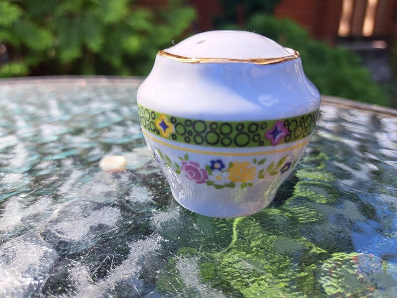 Sāls trauks, pusdienu  servīzes "Ārija" forma, zaļš dekols ar zeltu, RPR (Ārija pusdienu 315)