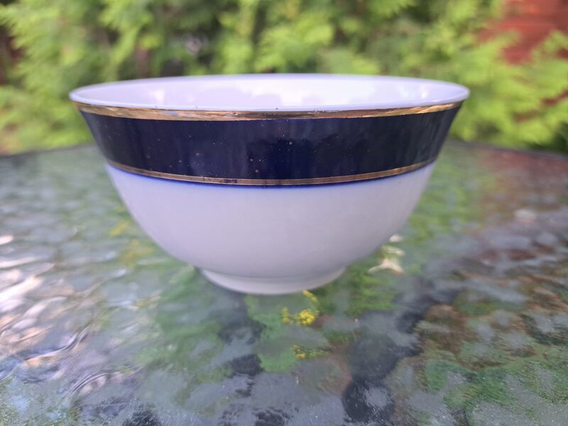 Bļodiņa(piāla) lielā ar kobalta ar zeltu (bez zelta raksta uz kobalta) malu, servīze "Austrumu", RPR (Austrumu 86)