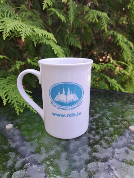 Krūzīte ar logo Rīgas centrāla bibliotēka. Tilpums 300ml (Citi rpt 257)