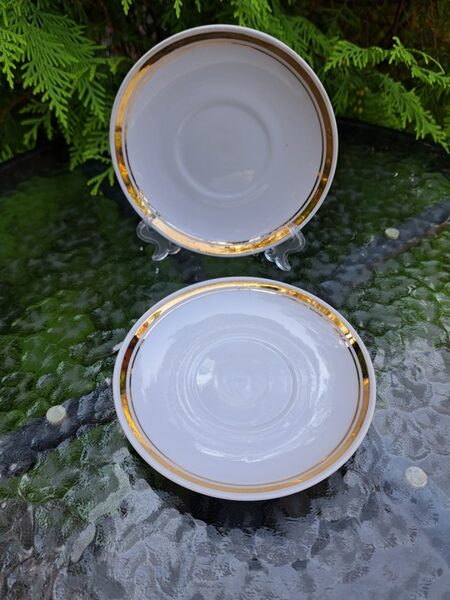 Apakštase, servīze "Marijka" balta ar zelta svītrām, PFF (Marijka 42)