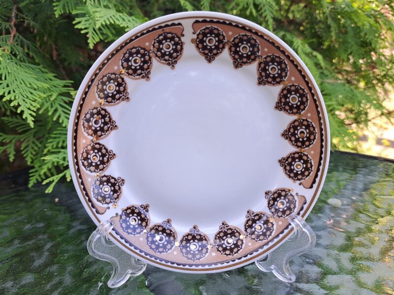 Kūku škīvis "Marianna" ar bēšu un brūnu dekolu un zeltu, RPR (Marianna 125)