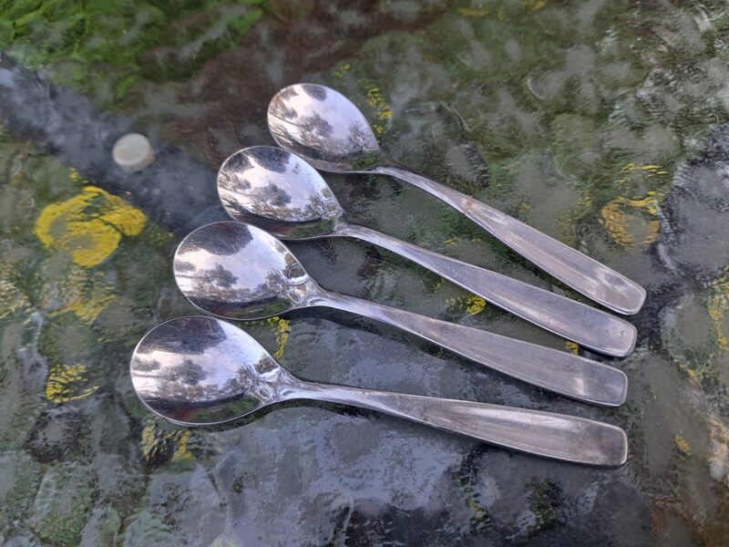 Kafijas karotes mini, gludās. Tramontina, Brasil (Metāls 88)