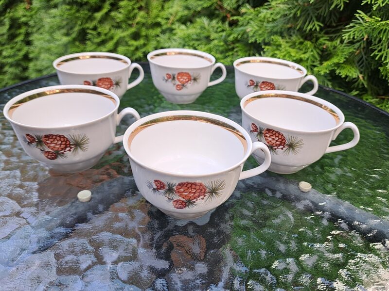 Krūzītes tējas "Māra" ar čiekuriem un zeltu, RPR (Māra tējas 177)