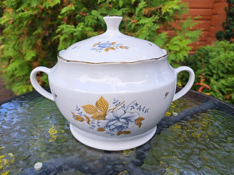 Terīne, pusdienu servīze "Ārija" ar "Ledus rozi" un zeltu, RPR (Ārija pusdienu 343)