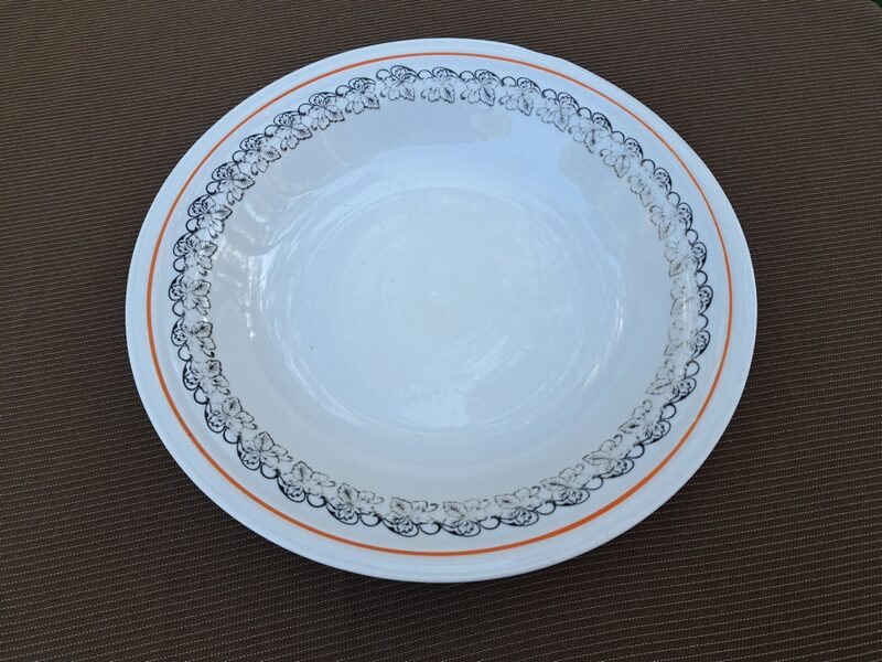 Kartupeļu/salātu bļoda, pusdienu servīze pirmskara forma, Rīgas Keramikas Fabrijka (RKF.) (Pirmskara 46)