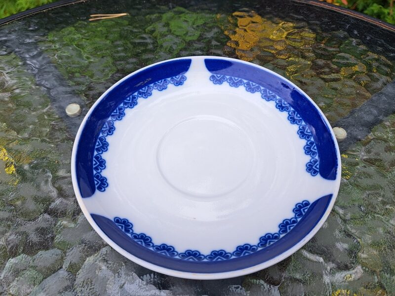 Buljona apakštase ar kobalta rakstu, bez zelta, RPR. Diam.16cm (Buljona 149)