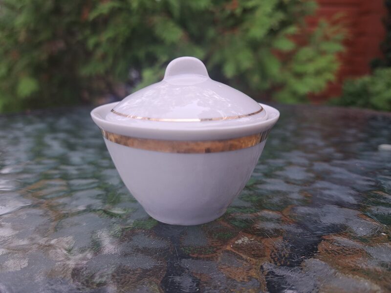 Sīnepju trauks Nr.1, pusdienu servīze "Spīdola", balts ar zeltu, PFF (Spīdola 136)